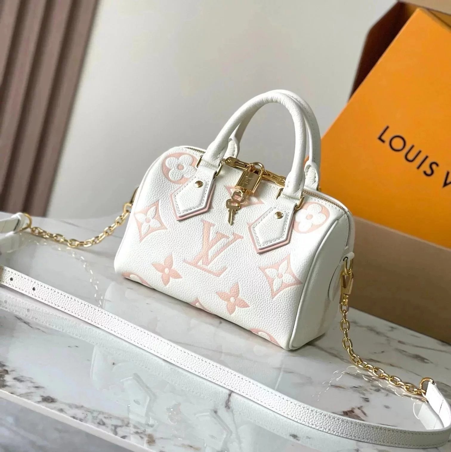 Louis Vuitton LV Women's Bag Top version 【Super MB Original Factory】NFC Dynamic Transcoding Chip Chip All-Steel Hardware M46883Speedy20M46875Full Leather Embossed Silk Screen Printing Pillow Bag Boston Bag Handbag Messenger Bag Shoulder Bag Women's Bag