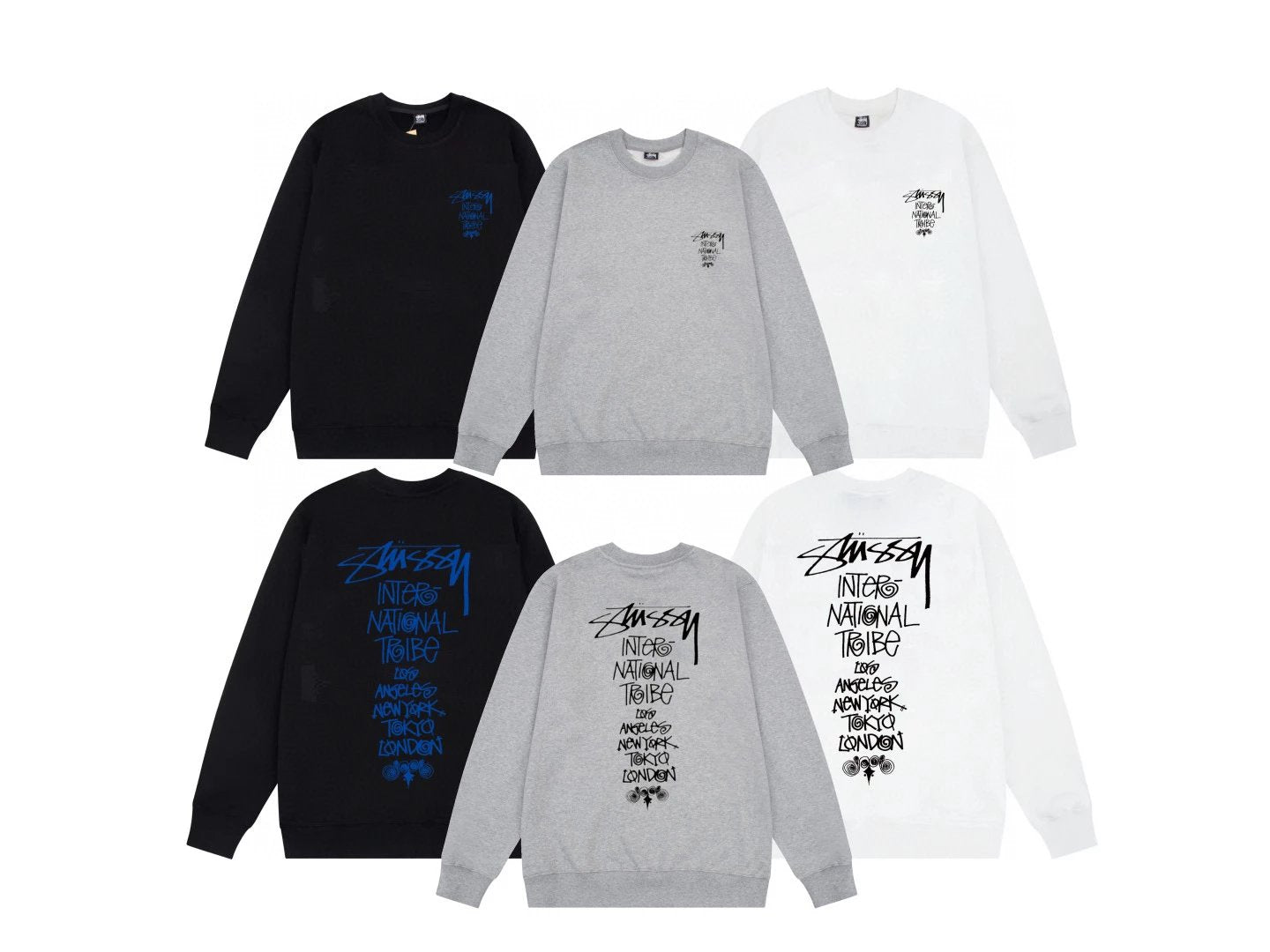 Stussy Hoodie Top Version Classic Dice Series round Neck Sweater Baby Boy and Girl Summer New