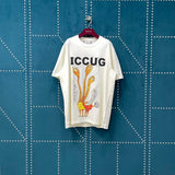 Gucci T-shirt Front Three-Headed Bird Monster Print logo round Neck Short Sleeve25ss New Pure Cotton Unisex Style T T-shirt OS Loose Fit Base Shirt Half Sleeve T-Shirt Top Half Sleeve