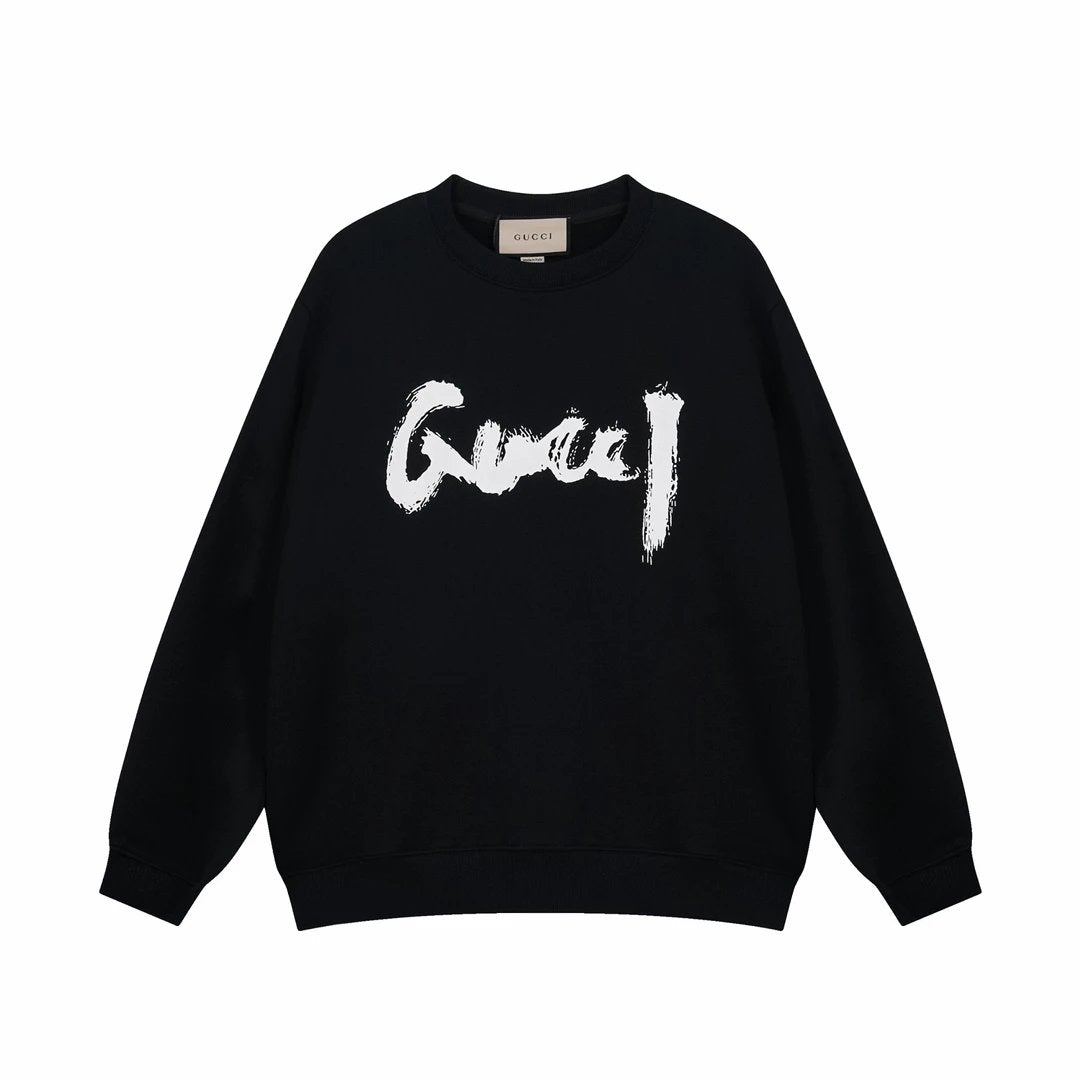Gucci Hoodie Collaboration Edition Print logo Round Neck Sweatshirt Long Sleeve Base Shirt Jacket Top Fashion Unisex Sports Casual Loose Fit Versatile Autumn Winter New Arrival