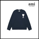 Ami Sweater Knitwear Classic round Neck Big Heart Jacquard Pullover Sweater Loose and Idle Sense Casual Couple Outfit-CY