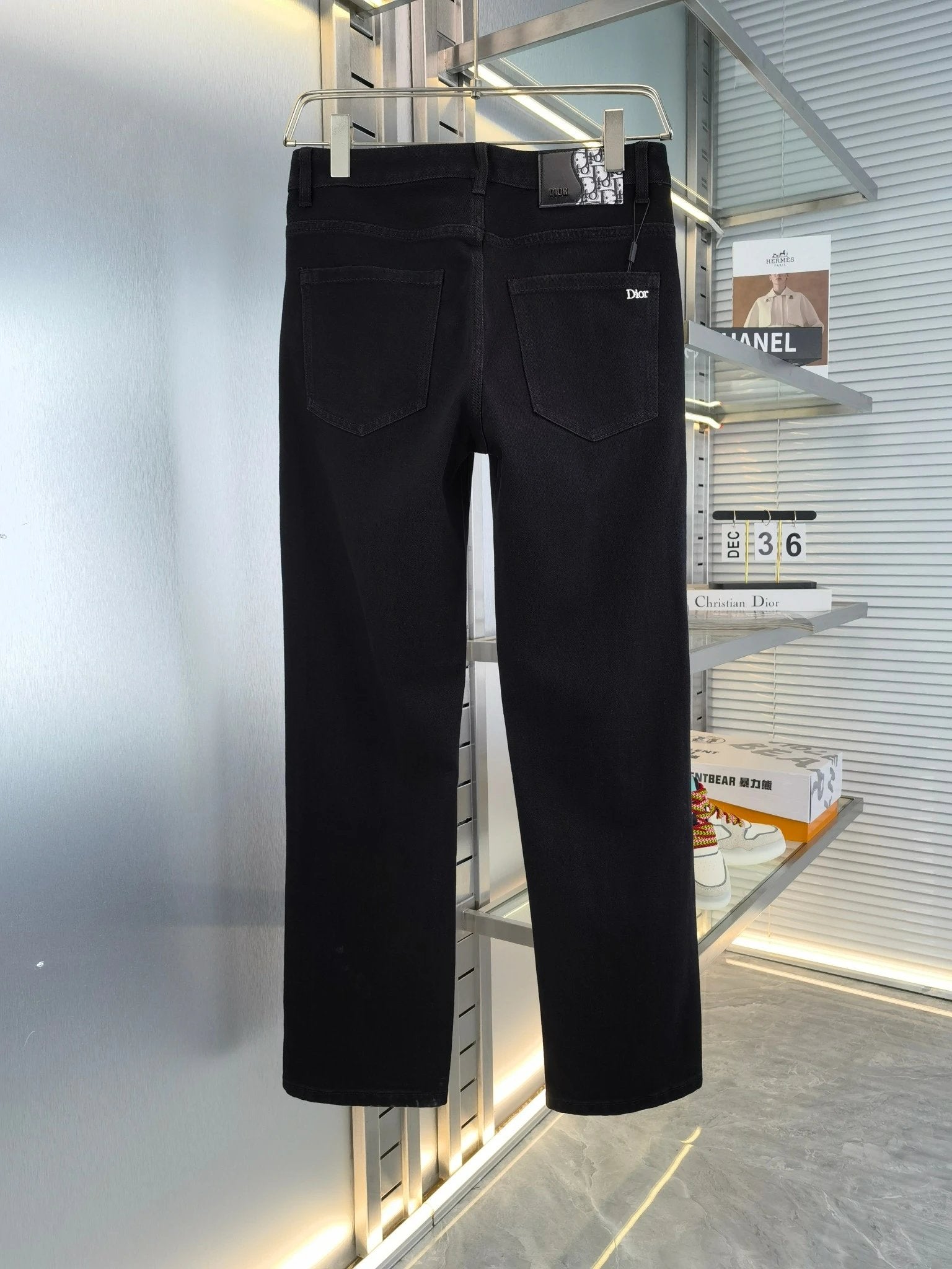 Dior Jeans Back Body Pocket Letters Printing logo25ss Spring Summer New Straight Loose Slim Fit Jeans Unisex Long Pants