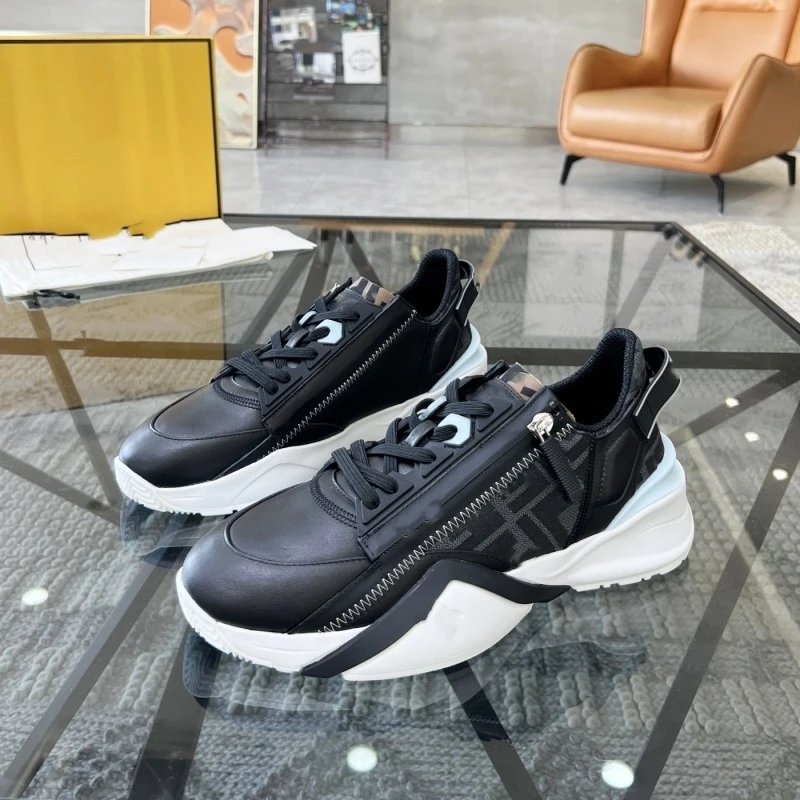 FENDI Shoes 2024New Sports Shoes Men's Color Matching Twill Letters Dad Shoes All-Match Lace-up Casual Shoes Men