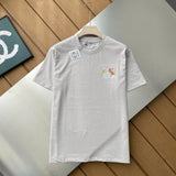 LOEWE T-shirt Chest Bunny Pattern Embroidery logo round Neck Short Sleeve25ss New Pure Cotton Unisex Style T T-shirt OS Loose Fit Base Shirt Top Half Sleeve T-Shirt