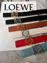 LOEWE Belt Top version Belt Genuine Cattlehide Leather Surface Original Single Original Single Double-Sided First Layer Original Cowhide3.2Men's Leather Belt Man's Belt Women's Belt Business Casual Pants Belt Women's Business Casual Belt Belt Women's High