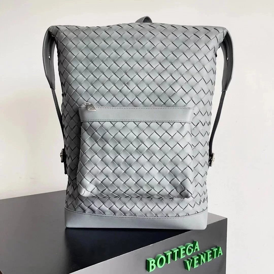 Bottega Veneta Men's Bag Top version 【Original Surrogate Shopping Edition】New Woven Backpack Baby Dish Home New Men's Backpack Hiking Backpack b Imported Sheepskin Two-in-One Detachable Backpack Mother Bag Men's Backpack Travel Bag