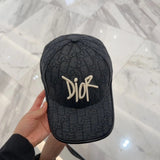 Dior Hat Presbyopic D Letters logo Baseball Cap Sunshade Sun Protection Duckbill Cap Slimming Face Curved Brim Versatile Large Head Circumference Sports Hat Unisex Couple Style