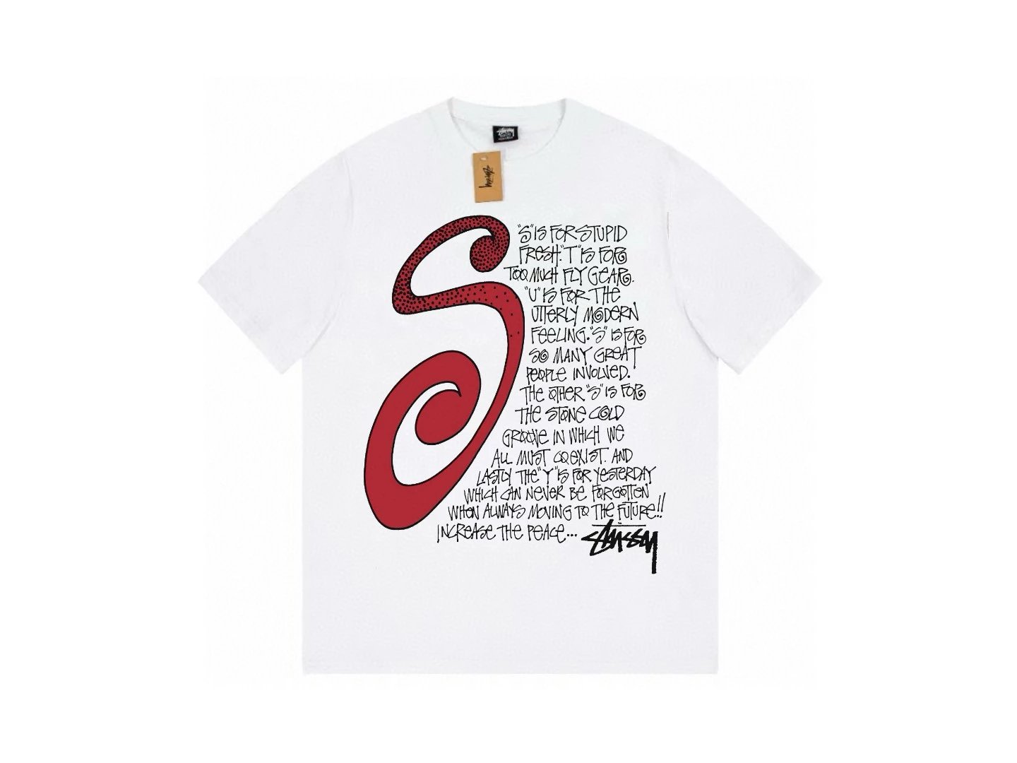 Stussy T-shirt Top Version Maychao2023Joint Fashion Brand Printing Loose Men's and Women's Same High Street Short Sleeve T T-shirt