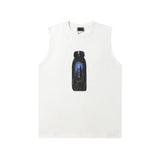 Balenciaga T-shirt Chest Bottle Letter Print logo Sleeveless Short Sleeve Sleeveless Vest25ss New pure cotton T T-shirt OS Loose Style Men's and Women's Same Bottoming Shirt Top Half-Sleeve T-shirt