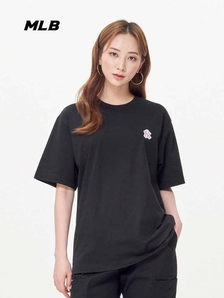 MLB T-shirt Top Version Men and Women Couple Sports T T-shirt Embroidery logo Solid Color Casual Short Sleeve Summer New