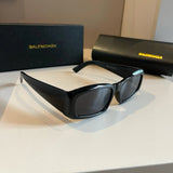 Balenciaga Sunglasses Logo Embellished Temple Sunglasses Slimming Non-Prescription UV Protection Unisex Couple Style Driving Beach Fishing25ss New Sports Casual Versatile