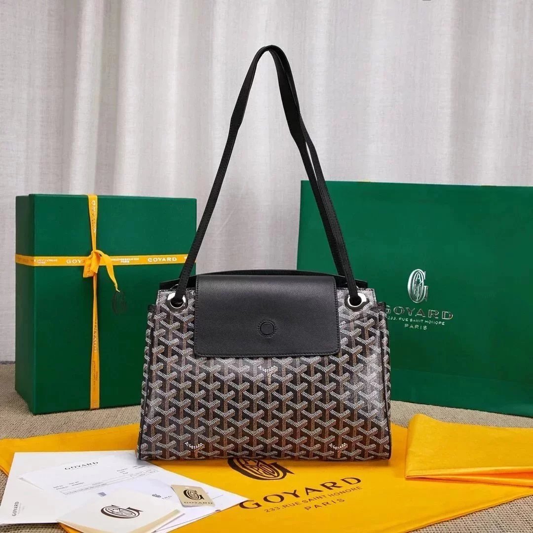 Goyard Bag Top version Elegant Virtue Rouette Genuine Leather Bag Shoulder Messenger Bag Pillow Bag Dumpling Bag Women's Bag Commuter Bag Women's Briefcase