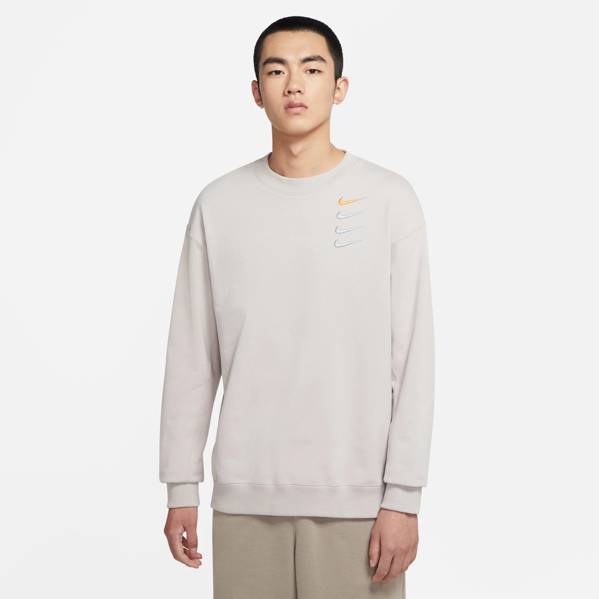 Nike Sweater Spring Men's and Women's New Casual Breathable Embroidered Four-Hook round Neck Long Sleeve Pullover DB9408