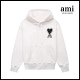 Ami Hoodie Ami Hoodie Couple Suit Classic Love Cotton Loose round Neck Raglan Hooded Sweater Leisure Tappered Trousers-CY