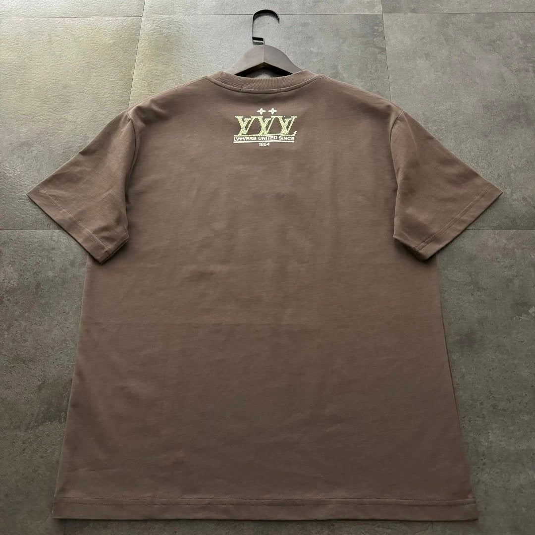 Louis Vuitton LV T-shirt Chest Letter Print logo round Neck Short Sleeve25ss New Pure Cotton Unisex Style T T-shirt OS Loose Fit Base Shirt Half Sleeve T-Shirt Top Half Sleeve