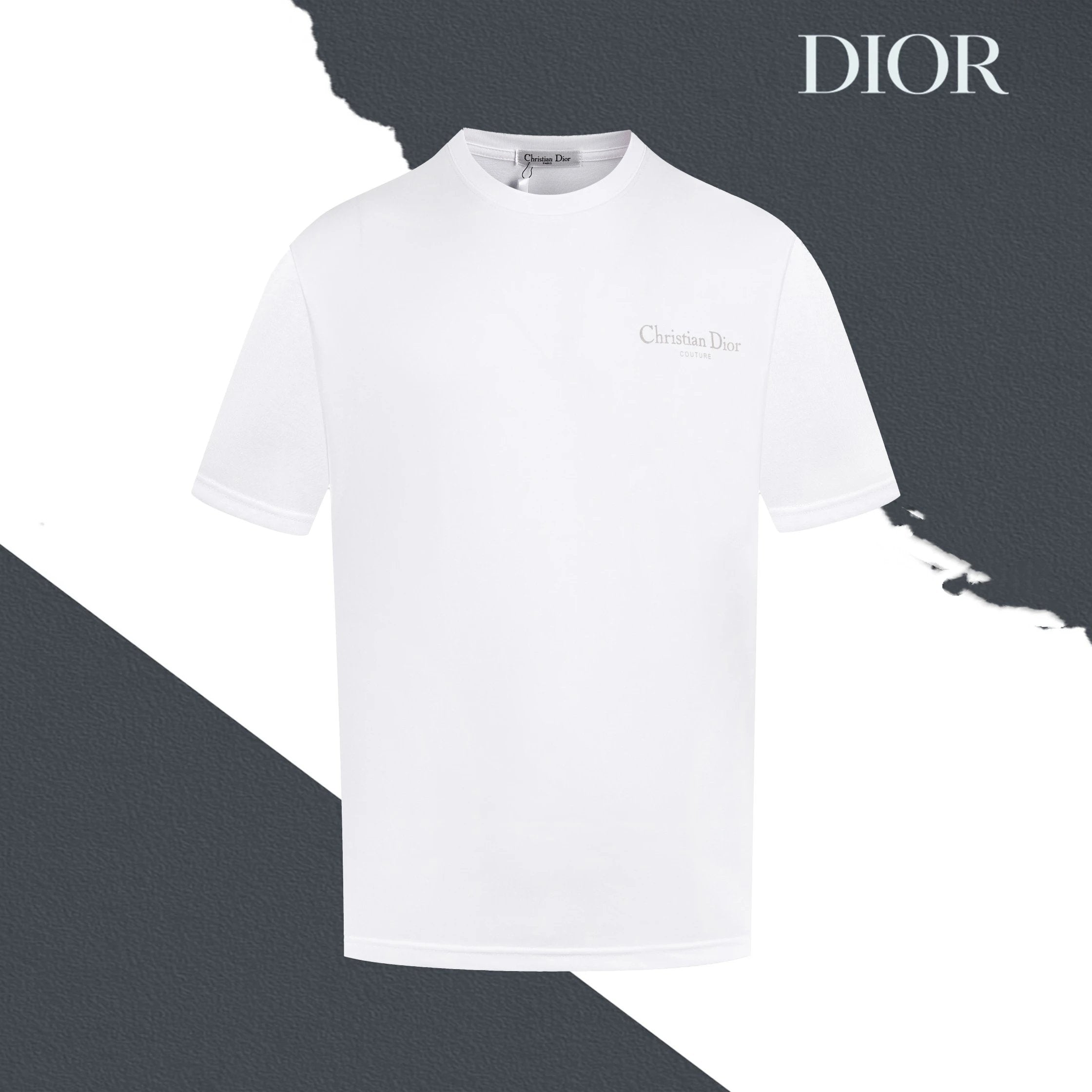 Dior T-shirt Front and Rear Letter Printing logo round Neck Short Sleeve25ss New pure cotton T Unisex T-Shirt OS Drop Shoulder Loose Fit Base Shirt Top T-Shirt Short Sleeve