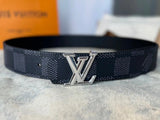 Louis Vuitton LV Belt Top version 【Counter Quality】The Most New Belt4.0cm Men's Belt Men's Leather Belt with Classic Presbyopic Checkerboard Plaid Belt with Genuine Goods Packaging in and out of the Counter No Problem Versatile Casual Fashion Formal Wear