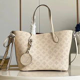 Louis Vuitton LV Women's Bag Top version 【Version】2023Crescent Goddess Hollow Bag M21849Full Leather Hollow BLOSSO Shopping Bag Vegetable Basket Bag Tote Tote Bucket Bag Shoulder Crossbody Handbag Small Size