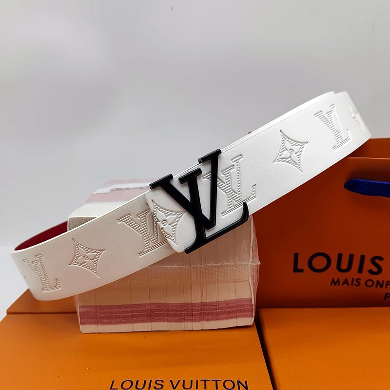 Louis Vuitton LV Belt Belt Men's Graffiti Casual All-Matching Men's Smart Guy Belt Trendy Brand Pant Belt Young Student Pants Belt