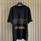 Givenchy T-shirt Top Version Counter Same Collection2Short Sleeve T T-shirt Summer Fashion Men's and Women's Same Mercerized Cotton Printing