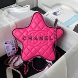 Chanel Women's Bag Top version 【**Original Surrogate Shopping Edition】chane/24C Five-Pointed Star Bag Five-Pointed Star Bag Women's Bag Crossbody Bag Shoulder Bag Chain Bag New New Star Bag VirginieViard Star Bag Middle-Aged Bag AS4579