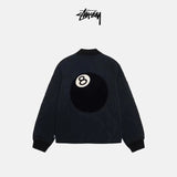 Stussy Jackets Top Version Black No. 8 Ball Quilted Plaid Zipper Jacket Cotton Coat Jacket23Autumn and Winter New