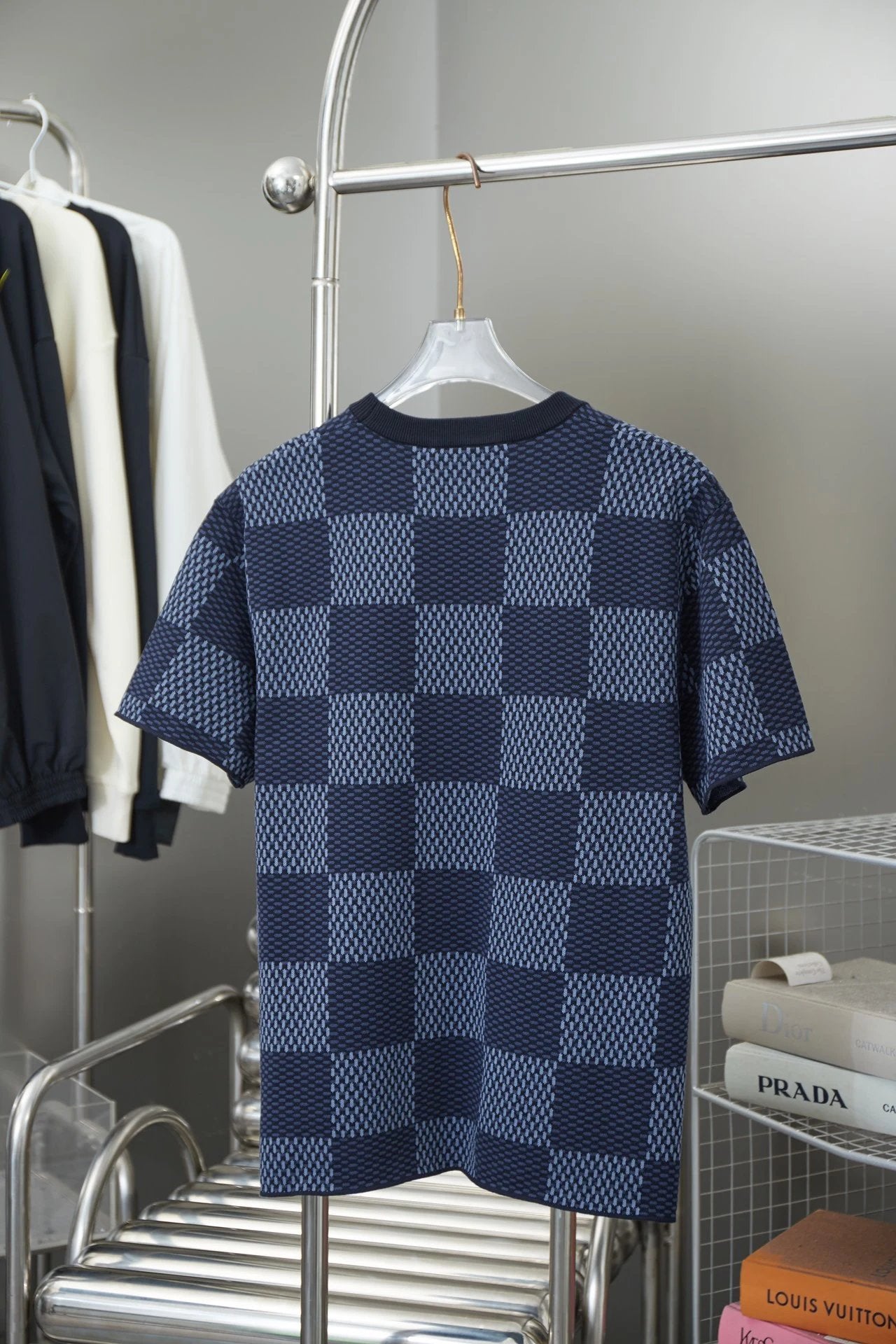 Louis Vuitton LV T-shirt Swarovski Rhinestone Embroidery Brand logo Letter Half-Sleeve Knit Sweater Unisex T T-shirt