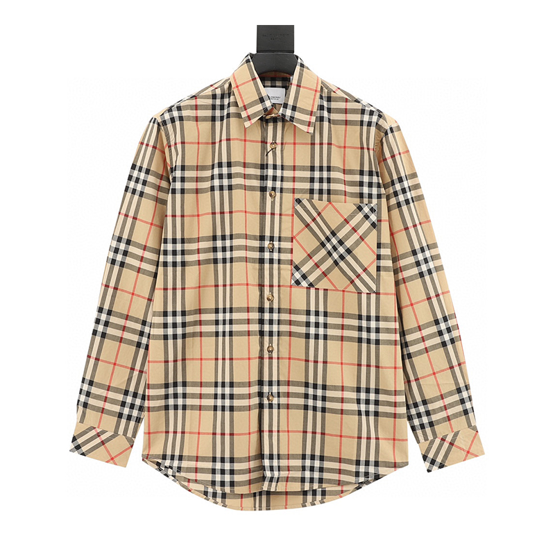 Burberry Shirt Classic Element Striped Style with Pockets Long Sleeve Shirt for Men and Women