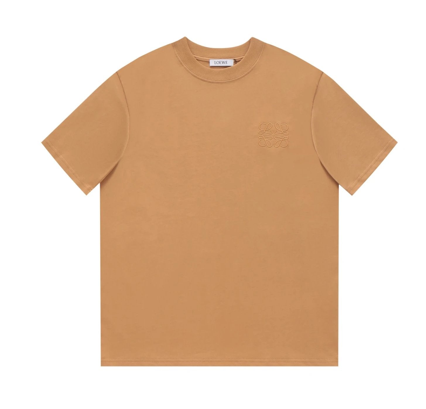 LOEWE T-shirt Classic Chest Embroidery logo round Neck Short Sleeve25ss New Pure Cotton Unisex Style T T-shirt OS Loose Fit Base Shirt Top Half Sleeve T-Shirt