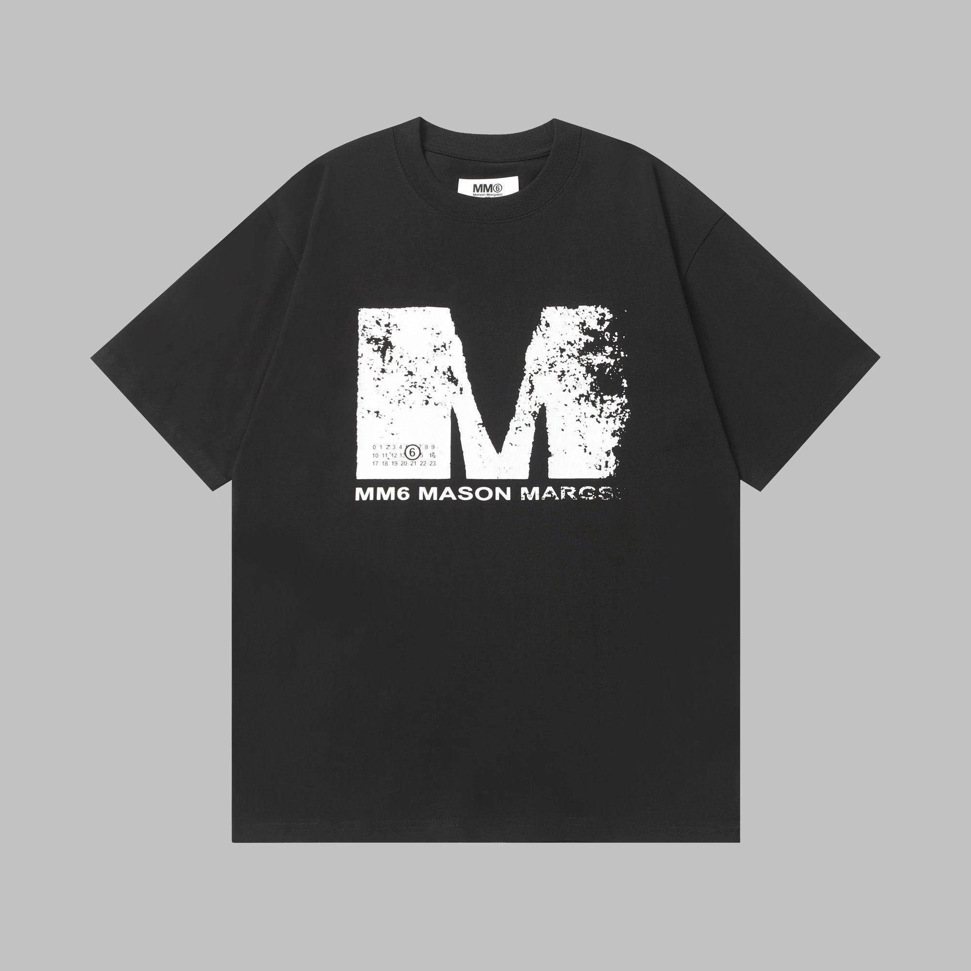 Maison Margiela T-shirt Vintage-style large chest M Printing logo round Neck Short Sleeve25ss New pure cotton T Unisex T-Shirt OS Drop Shoulder Loose Fit Base Shirt Top T-Shirt Short Sleeve