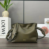 LOEWE Women's Bag Top version 【Top Version Original Leather】New Gilding logoFlamenco Lucky Bag Bag with Long Shoulder Strap Mini Napa Cow Leather Flamenco Clutch Drawstring Bucket Bag Loew New Lucky Bag Tote Bag Shoulder Bag Messenger Bag