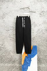 Celine Sweatpants Webbing Letters log Drawstring Jogger Sweatpants for Men and Women, Autumn and Winter Loose Fit, High Waist, Solid Color, Plus Size, Casual Pants