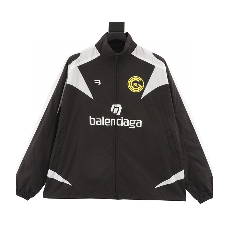 Balenciaga Jackets 10No. Stitching Football Training Shell Jacket Jacket Jacket for Men and Women