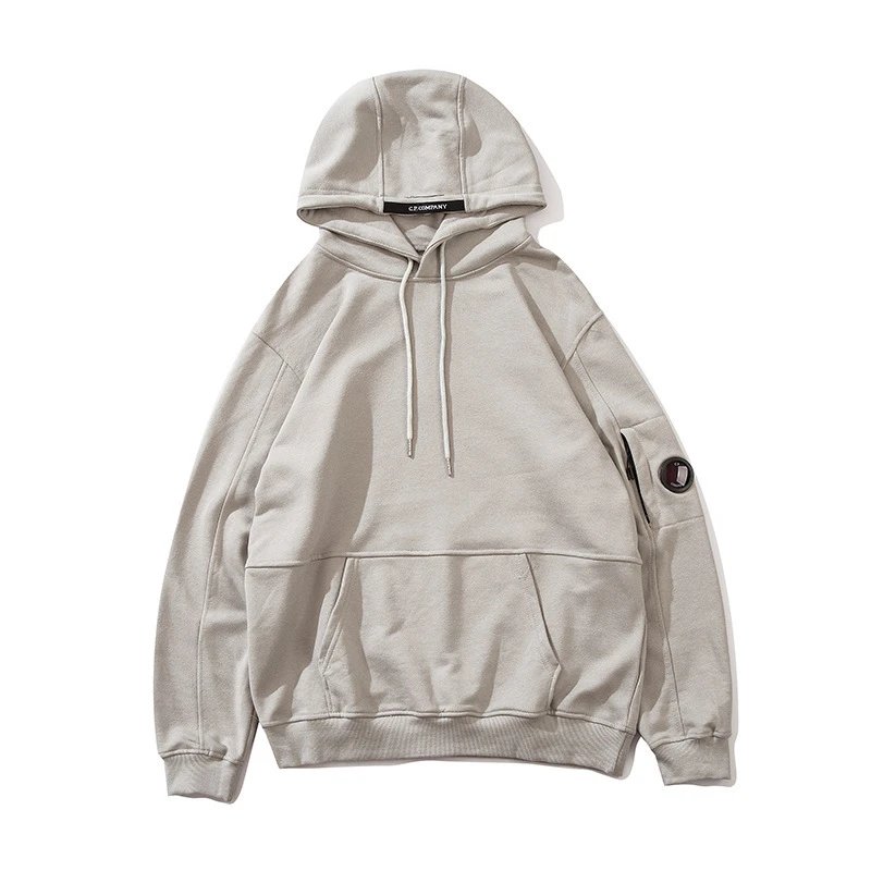 CP Company Hoodie Quality Autumn and Winter New Products CP Side Zipper Lens Terry Fabric Hooded Pullover Lining Coat