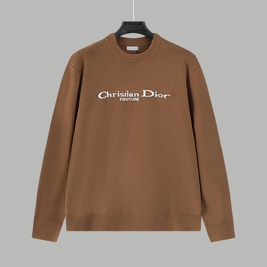 Dior Sweater Classic Letter Crew Neck Sweater Long Sleeve Pullover Thickened Lazy Style OS Loose Fit Unisex Knit Top Jacket Versatile Casual Wearable Inside and Outside