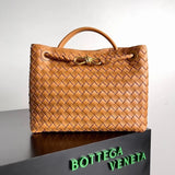 Bottega Veneta Women's Bag Top version 【Level Surrogate Shopping】Home New andiamo Handbag Woven Bag Horoscope Buckle Briefcase Large45cm Shopping Bag Tote Bag tote Bag Handbag Shoulder Crossbody Bag24New Women's Bag New Color Idle Style Square Pocket Bag