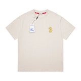 Burberry T-shirt Year of the Snake Limited Edition Flocking logo round Neck Short Sleeve25ss New Pure Cotton Unisex Style T T-shirt OS Loose Fit Base Shirt Top Half Sleeve T-Shirt