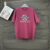 Gucci T-shirt Front Chest Embossed Letter Print logo round Neck Short Sleeve25ss New Pure Cotton Unisex Style T T-shirt OS Loose Fit Base Shirt Top Half Sleeve T-Shirt