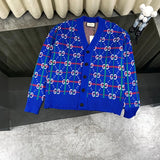 Gucci Sweater Classic Jacquard Knitted Stripe College Style Classic over Printed Letters Cardigan Sweater Coat for Men and Women