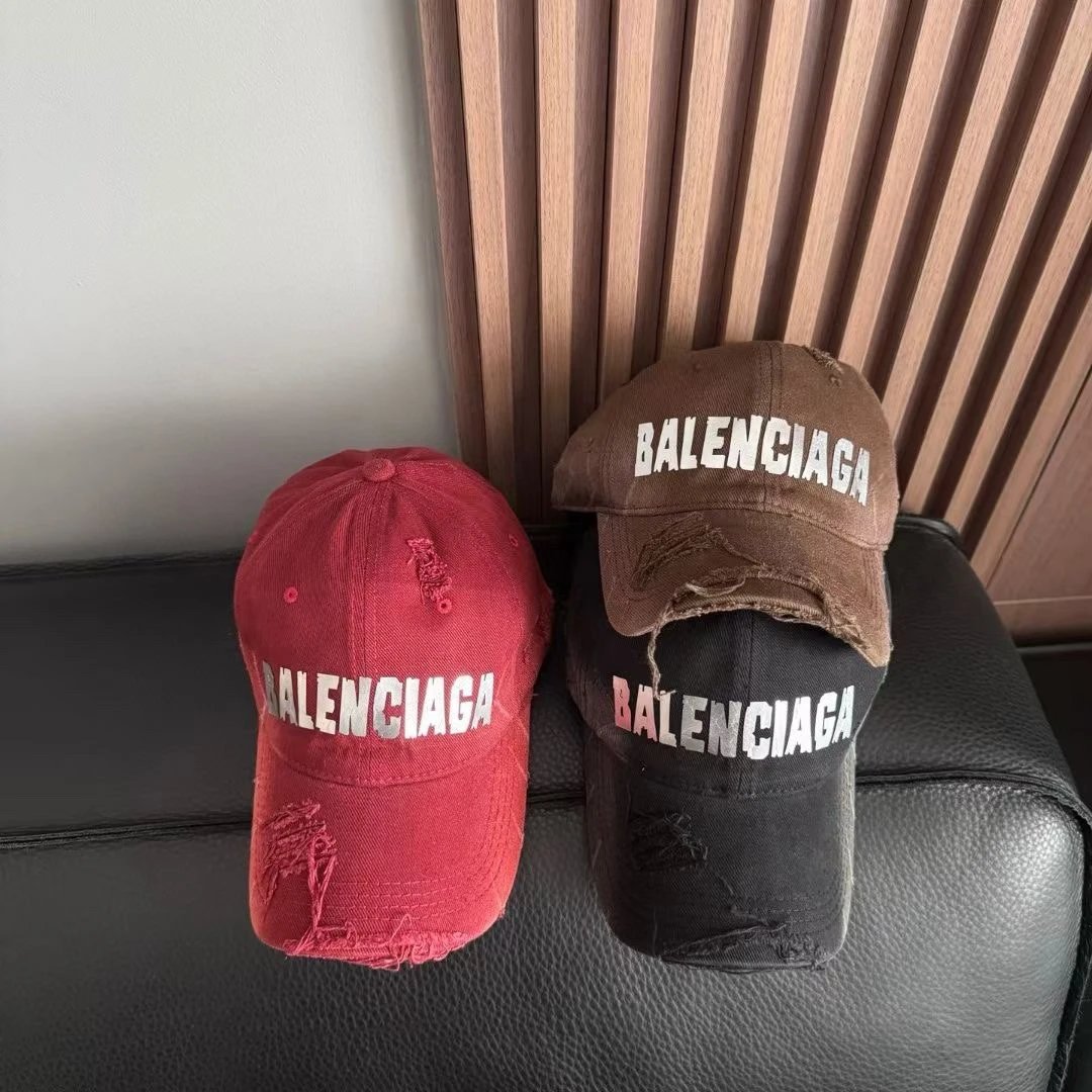 Balenciaga Hat Letter Printing logo Baseball Cap Sunshade Sun Protection Duckbill Cap Slimming Face Curved Brim Versatile Large Head Circumference Sports Hat Unisex Couple Style