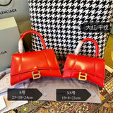 Balenciaga Bag Top version 【Level Surrogate Shopping】Hourglass Bag ahourglass Hourglass Bag Crocodile Leather Litchi Grain Cowhide XS No. S Women's Crossbody Bag