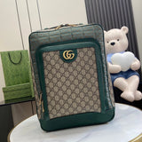 Gucci Backpack Top version 【**High Quality Version】New Ophidia Series Medium Backpack Green New Color Men's New Backpack Hiking Backpack Large-Capacity Backpack Luggage Bag Travel Bag Men's and Women's Bags745718