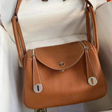 Hermes men's bag Top version 【H Handmade】2020Imported Calfskin Pure Hand Lindy Bag Doctor Bag Shoulder Handbag Medical Box Minilindy19cm26cm Women's Bag