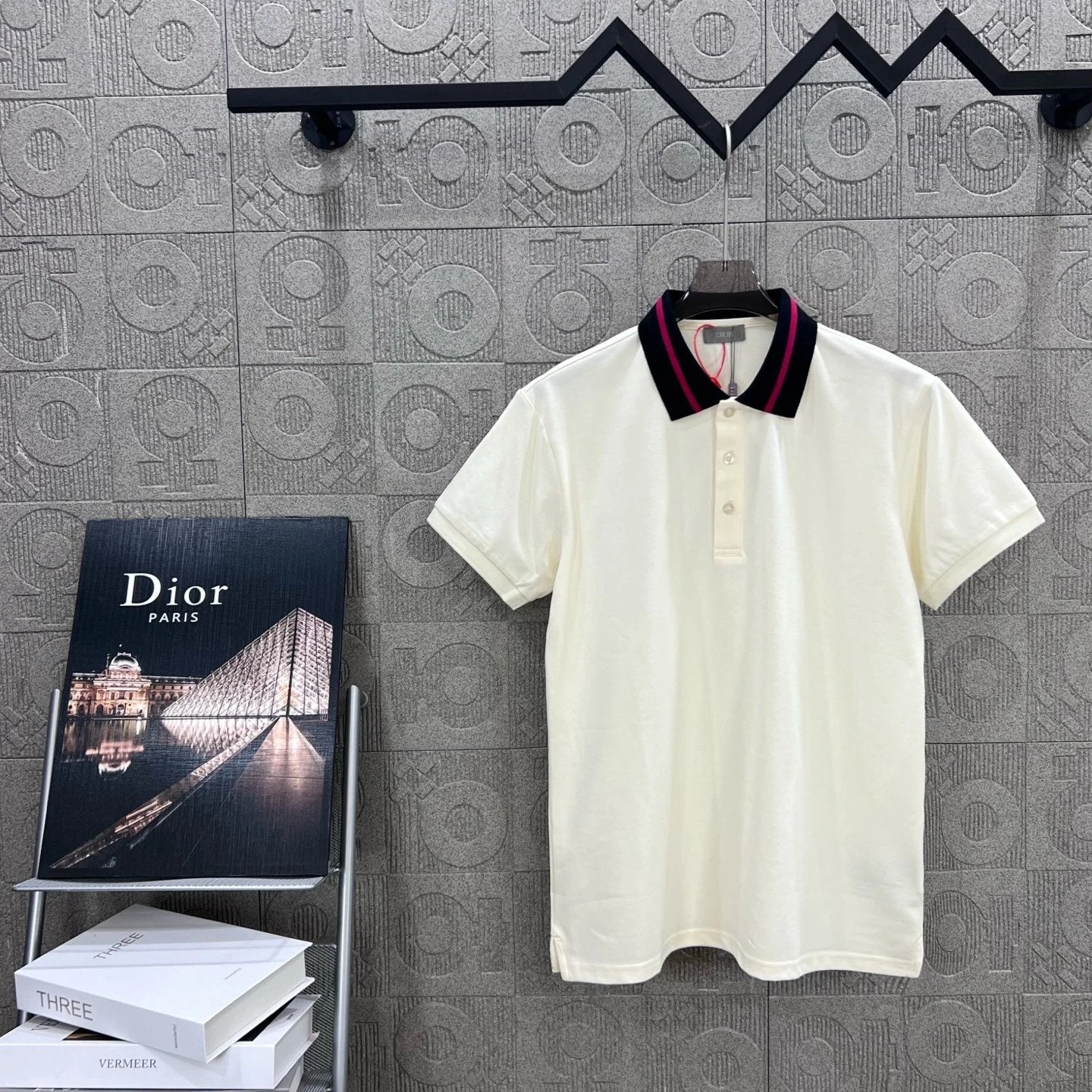 Dior T-shirt Classic Back Collar Letters logoPOLO Short Sleeve Turn-down Collar Shirt Unisex Summer Loose Fit T Business Commuter Short Sleeve Shirt Plus Size