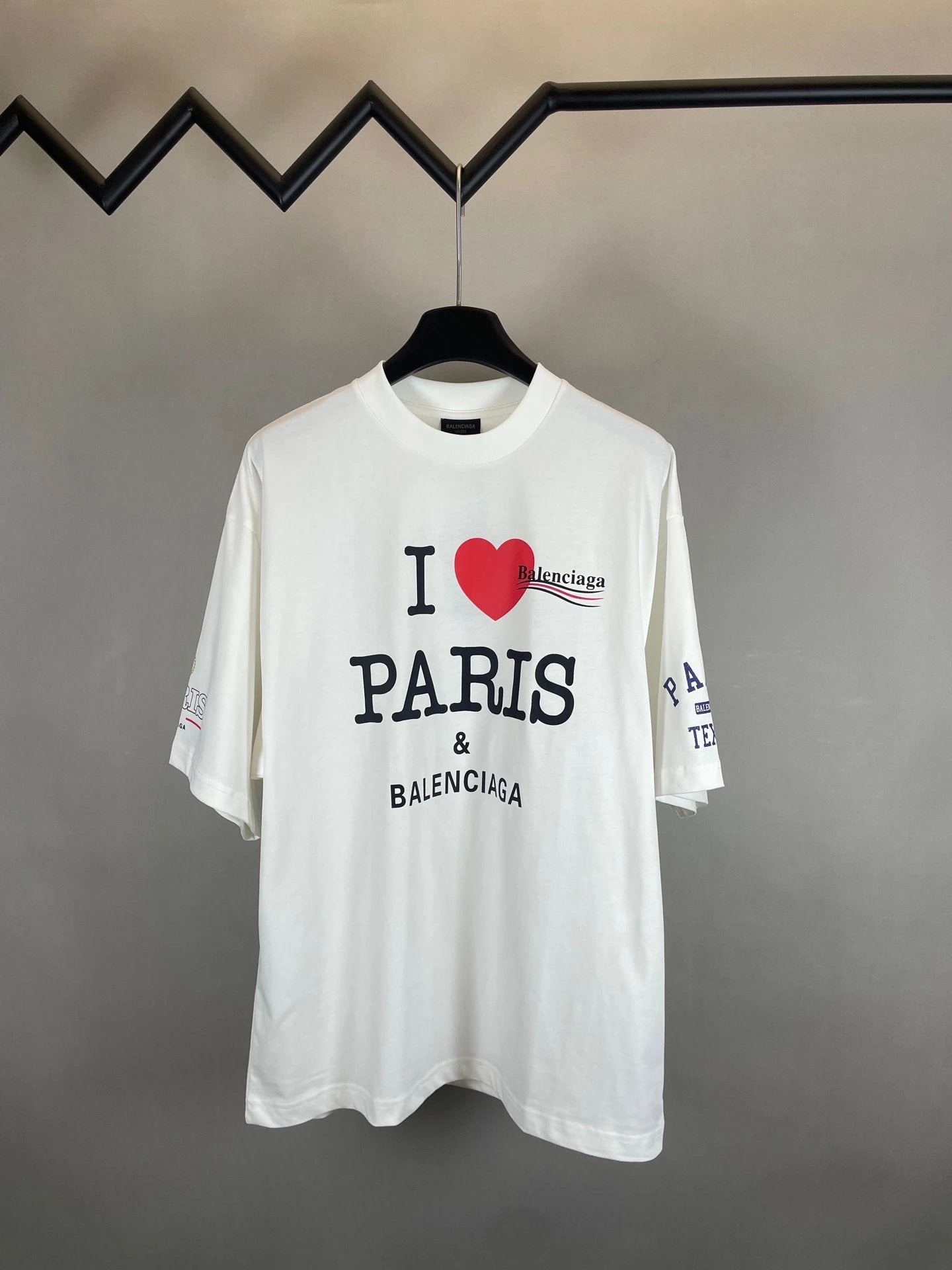 Balenciaga T-shirt Classic Element Print on the Chest logo round Neck Short Sleeve25ss New Pure Cotton Unisex Style T T-shirt OS Loose Fit Base Shirt Half Sleeve T-Shirt Top Half Sleeve