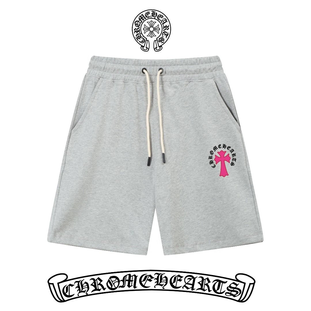 Chrome Hearts Shorts Printing logo Five-point Shorts25ss New Drawstring Casual Summer Pants American Style5Two-in-One Casual Sweatpants for Men and Women, Pure Cotton Joggers
