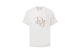 Dior T-shirt Gold Embroidery on the Chest logo Round neck short-sleeve pure cotton T Unisex T-Shirt OS Loose Fit Base Shirt Summer New Casual Simple T-Shirt