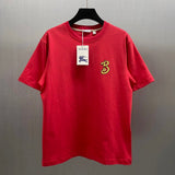 Burberry T-shirt New Year Celebration Snake-Shaped Letters B Patterned Crew Neck Short Sleeve25ss New Pure Cotton Unisex Style T T-shirt OS Loose Fit Base Shirt Short Sleeve Top T-Shirt