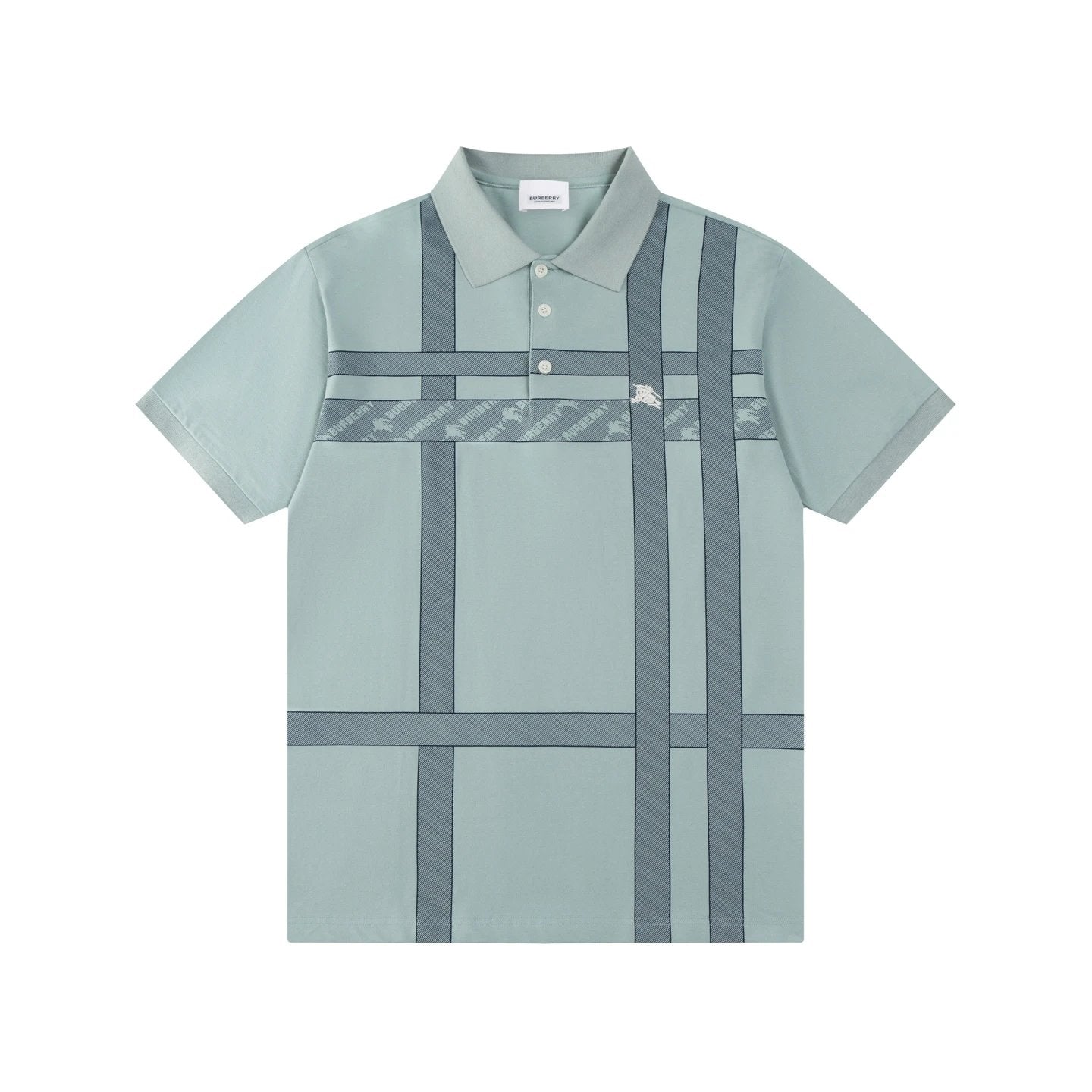Burberry T-shirt Front Print Matching logo Embroidery POLO Shirt Lapel Short Sleeve25ss New Unisex Style OS Loose T Summer Half Sleeve Business Shirt Plus Size T-Shirt