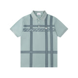 Burberry T-shirt Front Print Matching logo Embroidery POLO Shirt Lapel Short Sleeve25ss New Unisex Style OS Loose T Summer Half Sleeve Business Shirt Plus Size T-Shirt